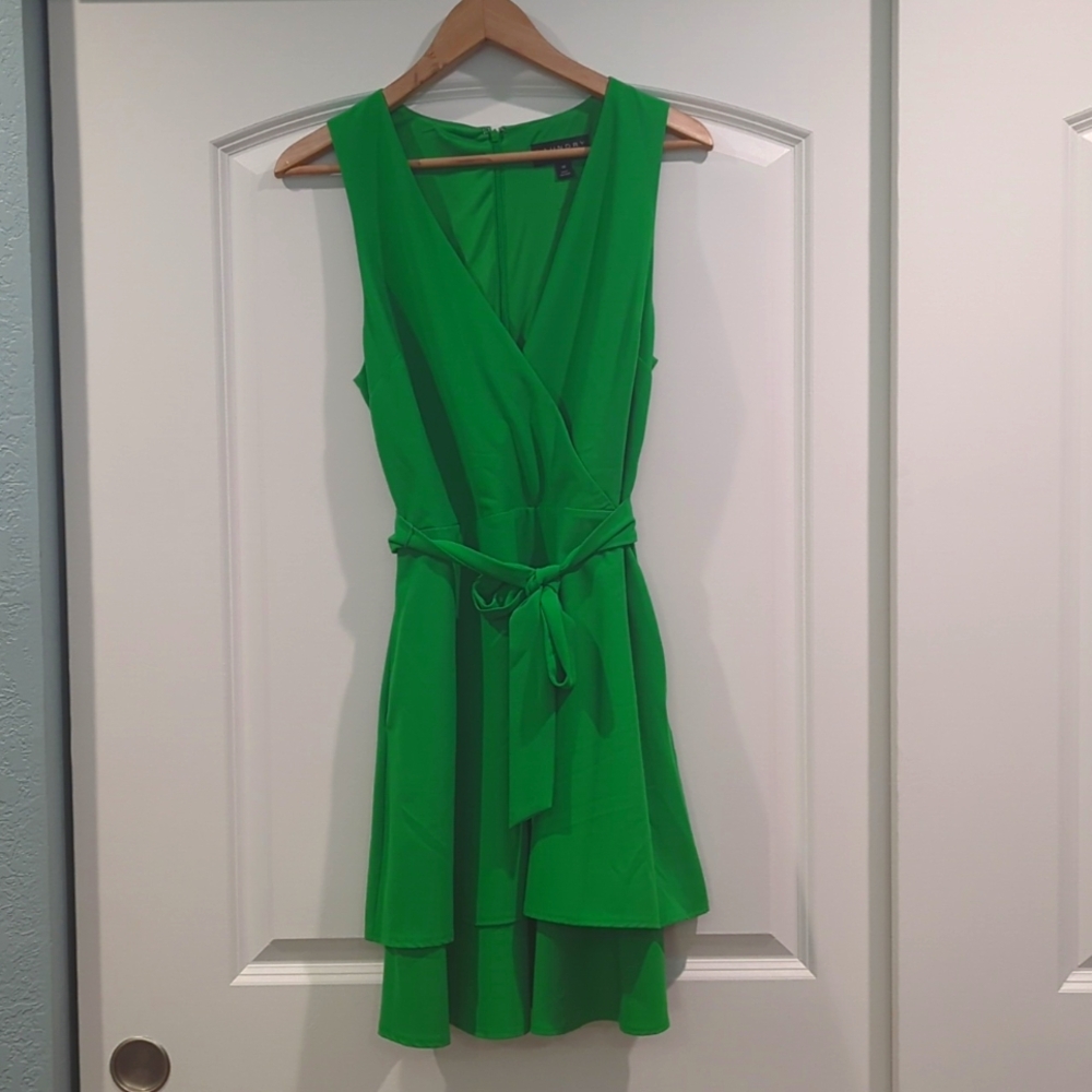 Faux wrap Laundry brand green midi size 10